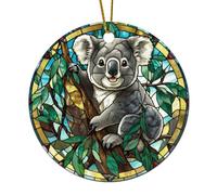 Tree Bear, Tropical Australian Wild Animal Xmas Ornaments With Ribbon Crimbo Ornaments Ceramic Crimbo Baubles