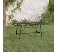 vidaXL Tree Bench 110 cm Black Steel, Black