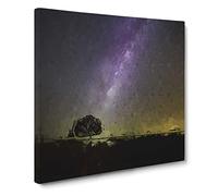 Tree Beneath the Milky Way Canvas Print | Gallery Wrapped 30mm Frame Wall Art | 20x20 inches | Ready to Hang | Abstract Landscape Picture | Living Room Bedroom Lounge Office