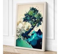 Tree Between Worlds Boho Canvas Wall Art Print 18x12 Inch