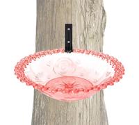 Tree Bird Feeder, Tree Mounted Bird Bath, 9 Inches Wall Mounted Outdoor Birdbath, Transparent Hangable Water Feeding Basin, Installed on Wooden Fences, Trees, Deck, Indoor and Outdoor Walls