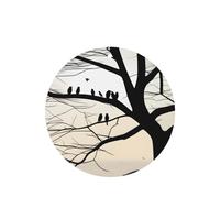 Tree Birds Barren Tr Pattern Car Air Fresheners 4 Pcs Round Shape Hanging Aromatherapy Tablets Scented Fresheners For Bedroom Bathroom