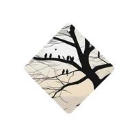 Tree Birds Barren Tr Pattern Car Air Fresheners 4 Pcs Square Hanging Aromatherapy Tablets Scented Fresheners For Bedroom Bathroom