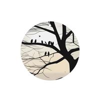 Tree Birds Barren Tr Pattern Car Air Fresheners 6 Pcs Round Shape Hanging Aromatherapy Tablets Scented Fresheners For Bedroom Bathroom
