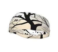 Tree Birds Barren Tr Pattern Sports Sweatband Headscarf Head Bands For Women Men Suitable For Running Yoga Fitness Football