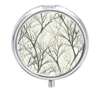 Tree Branch Pill Box, 3 Compartment Small Pill Case Waterproof Travel Pill Organizer for Pocket Or Purse Portable Mini Medicine Tablet Vitamin Holder Pill Case
