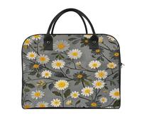 Tree Branch Yellow And White Floral Pattern Laptop Tote Bag Casual Travel Handbag Multi Pocket Shoulder Bags for Work Travel