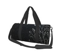 Tree Branches And Moon On Black Night Sky Travel Duffel Bag Sports Gym Bag, Lightweight Overnight Weekender Bag With Shoes Compartment Yoga Gym Sports Bag For Men Women