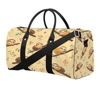 Tree Branches Sleeping Cartoon Sloth Foldable Travel Duffle Bag Waterproof Sports Gym Bag with Shoulder Straps