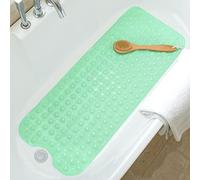 Tree Bud Bathtub Mats for Shower Tub Non-Slip Bath Mat 39 x 16 Inch Extra Long Shower Mat, Bath Tub Mat for Bathroom with Machine Washable, BPA Free for Kids (Pea Green)
