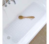 Tree Bud Extra Long Bathtub Mats for Shower Tub - Non-Slip Bath Mat Shower Mat with Suction Cups, Bath Tub Mat for Bathroom with Machine Washable, BPA Free for Kids (White)