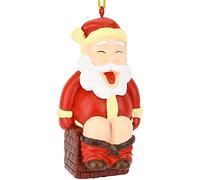 Tree Buddees Chimney Present Funny Santa Pooping Christmas Ornament