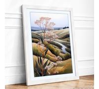 Tree by the Winding Stream Boho Framed Wall Art Print A1 (84.1×59.4cm)