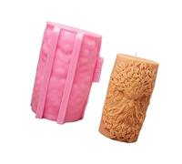 Tree Carved Silicone Molds Cylinder Silicone Molds Easy Demolding for Epoxy Resin Soap Making Temperature Resistant