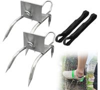 Tree Climbing Claws, Spikes Climbing Shoes, Portable Cat Claw Equipment, Tree Climbing Kit for Outdoor Activities, Fruit and Nut Picking (A)