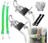 Tree Climbing Claws, Spikes Climbing Shoes, Portable Cat Claw Equipment, Tree Climbing Kit for Outdoor Activities, Fruit and Nut Picking (E)