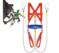 Tree Climbing Harness Kit - Complete Fall Protection Arborist Safety Harness Equipment, Ergonomic Construction with Shock Absorbing Lanyard | Hau Speed