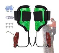 Tree Climbing Peaks - Adjustable Tree Tracks, Steel Climbing Gear, Pole Climbing Tools | Heavy Tree Climbing Spikes with Safety Straps & Cushioned Cushions for Boat Tree Work Arborist Log Use