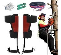 Tree Climbing Shoes - Arborist Tree Gaffs, Professional Logging Spurs | Forestry Pole Spikes Kit Gear, Adjustable Woodman Iron Stirrups Footrest Pads for Climbing Hunting Outdoor Activities