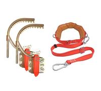 Tree Climbing Spikes Adjustable, Arborist Pole Climbing Shoes for Electricians Linemen - Heavy Duty Manganese Steel Climbing Gear with Safety Strap