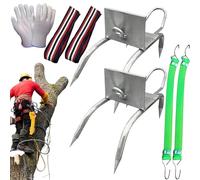 Tree Climbing Spikes - Steel 23x13x16cm | Climbing Spurs with Anti-Slip Design, Adjustable Strap, Lightweight Portable, Outdoor Activities, Tree Work - Durable Tŕee Çlimbing Gear Set |Professional Use