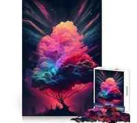 Tree Clouds Hard Jigsaw Puzzle for Adults 1000 Pieces Brain Development Peaceful Fun Clean Join (38x52cm)