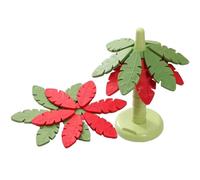 Tree Coasters, Foldable Tree Wooden Coasters, Pack of 5, Heat Resistant Kitchen Mats for Protecting Tableware and Cooking Utensils on the Dining Table