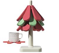 Tree Coasters | Folding Tree Shape Trivet Set | Wooden Trivets For Hot Pots And Pans | Heat Resistant Non-Slip Pot Holders