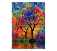 Tree Color Reflection Jigsaw Puzzle, 1000 Pcs For Adults | 70x50cm Puzzle Fans, Birthday Gift, Cardboard, Family Interaction, Accurate Cutting