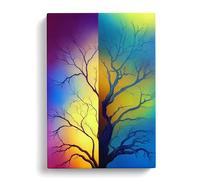 Tree Colours Vol.2 Canvas Print for Living Room Bedroom Home Office Décor, Wall Art Picture Ready to Hang, 30x20 Inch (76x50 cm)