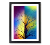 Tree Colours Vol.2 Framed Wall Art Print, Ready to Hang Picture for Living Room Bedroom Home Office, Black A2 (48 x 66 cm)