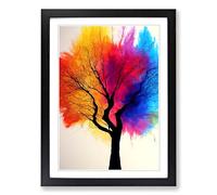 Tree Colours Vol.5 Framed Wall Art Print, Ready to Hang Picture for Living Room Bedroom Home Office, Black A2 (48 x 66 cm)