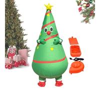 Tree Costume Suit for Christmas, Dress-up Outfit Hilarious, Inflatable Christmas Tree Cosplay Set for Adults, for Friends Family Birthday Stage Cosplay Event Parade
