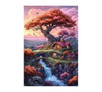 Tree Cottage River Jigsaw Puzzles for Adults 500, Fun Challenging Educational Games, Difficult Jigsaw Puzzles for Adults, Puzzle 500 Pieces