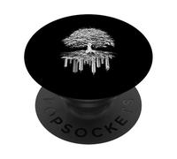 Tree Crumbling City Camping Nature Lover Forest Graphic PopSockets Adhesive PopGrip