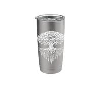 Tree Crumbling City Camping Nature Lover Forest Graphic Stainless Steel Insulated Tumbler