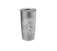 Tree Crumbling City Camping Nature Lover Forest Graphic Stainless Steel Insulated Tumbler