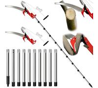 Tree Cutters Long Reach Telescopic,4m Pole Pruning Saw with Extendable Lightweight Handle and 34cm Steel Blade,High Tree Pruners & Saw 2 in 1,Extendable Garden Shears for Palm Oak High Branches