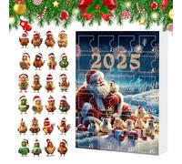 Tree Decorations | 1 Box * 24 Days Countdown Ornaments | 26 x 18 x 3 cm 2D Acrylic Chick Pendant Animal Charm | Tree Di, Ma