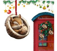 Tree Decorations | Animal Pendants for Hanging on the Tree with Hole Christmas Decorations for Tree - Acrylic Pendants 2D Charms Figurines Friends Seasonal Display Countryside Gathering