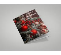 Tree Decorations Merry Christmas Greetings Card Large A4 Size 210mm x 297mm Including Envelope DH101