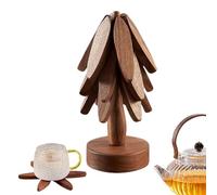 Tree Design Coasters, Tree Shaped Table Mat, Tree Art for Wood Coasters, Silicone Christmas Tree Shaped Trivet Hot Pot Mat Coasters, Creative Foldable Anti Scald Heat Resistant Coaster