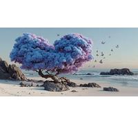 Tree Diamond Art, 5D Diamond Painting Abstract, DIY Full Drill Gem Art Kits Adults Beginner Mosaic Making Kits, Cross Stitch Crystal Paintings Craft for Room Decor, Gifts for Women 80x40cm - KF018U