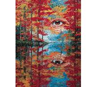 Tree Diamond Art, Abstract 5D Diamond Painting Kits, Full Drill Crystal Art Kits for Adults, 5D Cross Stitch Embroidery Crafts Pictures, DIY Adult Crafts, Gifts for Men, Spring Decor, 16x20in C-4999