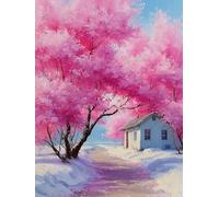 Tree Diamond Art, Cottage 5D DIY Diamond Painting Kits, 5D Full Drill Crystal Art Kits for Adults, DIY Adult Crafts, Cross Stitch Embroidery Crafts Pictures, Room Decor, Gifts for Women 36x48in A-9795