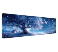 Tree Diamond Art, Diamond Painting Dream, 5D Round Full Drill Crystal Art Kits for Beginner, DIY Rhinestone Embroidery Mosaic Kits for Adults for Home Wall Room Decor, Large Canvas 240x80cm F1-59