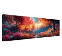 Tree Diamond Art, Diamond Painting Landscape, 5D Round Full Drill Crystal Art Kits for Beginner, DIY Rhinestone Embroidery Mosaic Kits for Adults for Home Wall Room Decor, Large Canvas 210x70cm F1-45