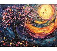 Tree Diamond Art Kits Adults, 5D Abstract Diamond Painting Kits for Adults Beginner, DIY Square Drill Crystal Art Embroidery Cross Stitch Pictures for Home Wall Decor, Gifts for Women 70x50cm L0-429