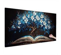 Tree Diamond Art Kits Adults, 5D Diamond Painting Flower 2025 Design New, Square Full Drill Crystal Art Kit, DIY Cross Stitch Painting Set for Gifts and Christmas Living Home Room Decor 90x40cm F-98