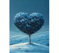 Tree Diamond Art Kits Adults, 5D Diamond Painting Snow Scene, DIY Full Drill Cross Stitch Embroidery Crystal Art Kits, Crafts for Adults, Paintings for Room Decor, Gifts for Women 12x20 inch 8-9915